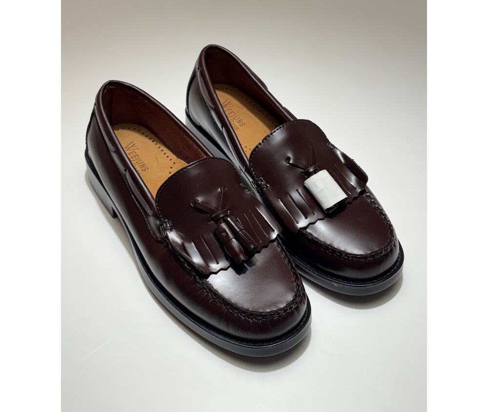 G.H. Bass MARIETTA II WEEJUNS Tassel Kiltie Loafers Burgundy Leather 8.5 W NWOB